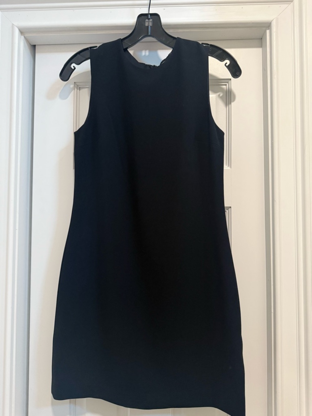 Theory Black Sleeveless Shift Mini Dress